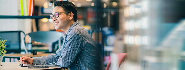 startup guy smiling