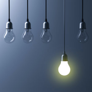 hanging lightbulb - idea image