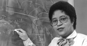 Shirley Jackson, Physicist, at the chalkboard.