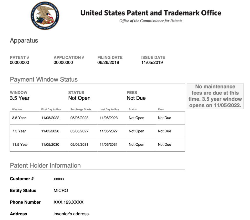 Maintenance Fees PYFRA! KeeleyDeAngelo LLP A Registered Patent Agent